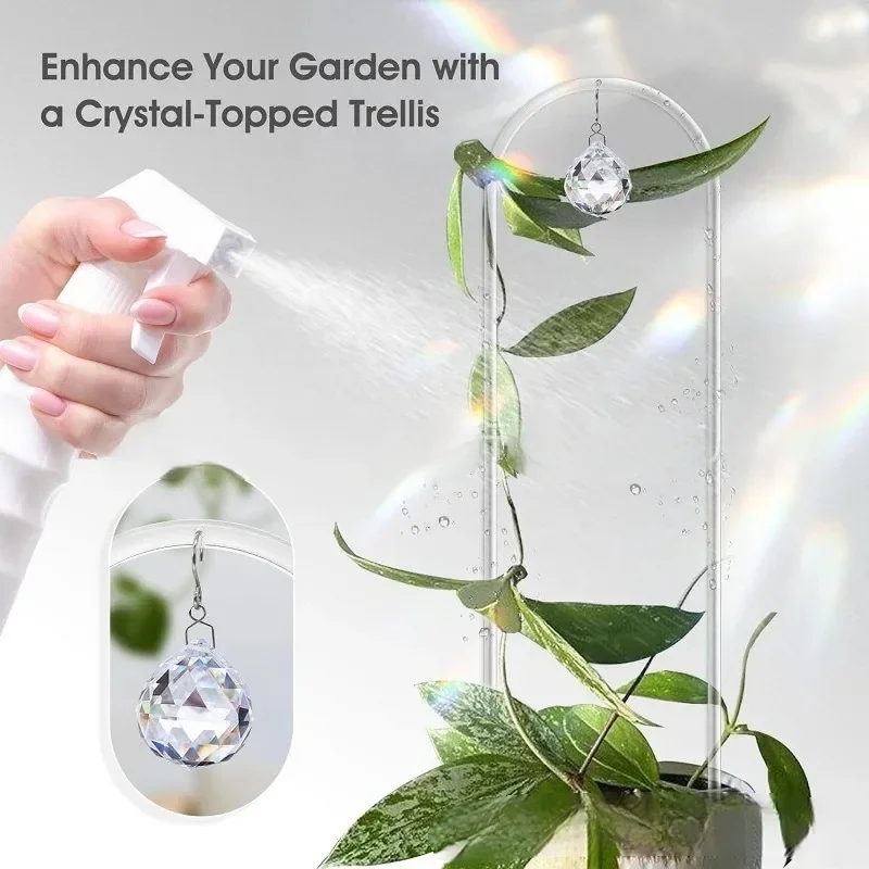 1Set Acrylic U-shaped Plant Rack Stylish Plant Climbing Frame Plant Stand For Indoor Vines Flowers Stylish Trellis For Garden