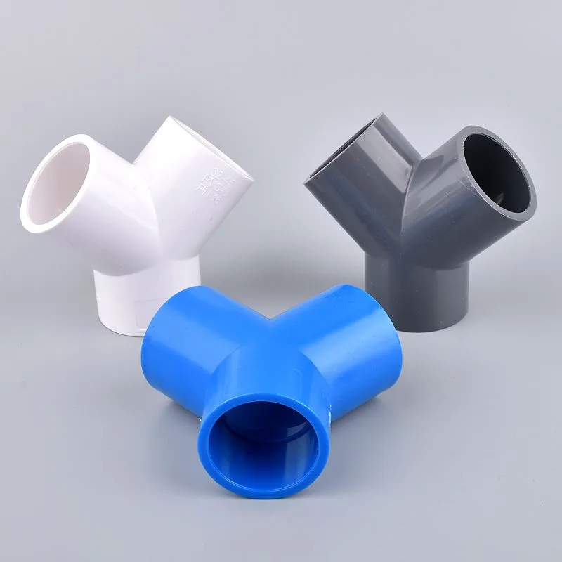 2 sztuk ID 20 25 32 40 50 63mm rura PVC Y typ złącze Tee 3 Way stawy akwarium wspólne ogród iirygacja Tube Adapter