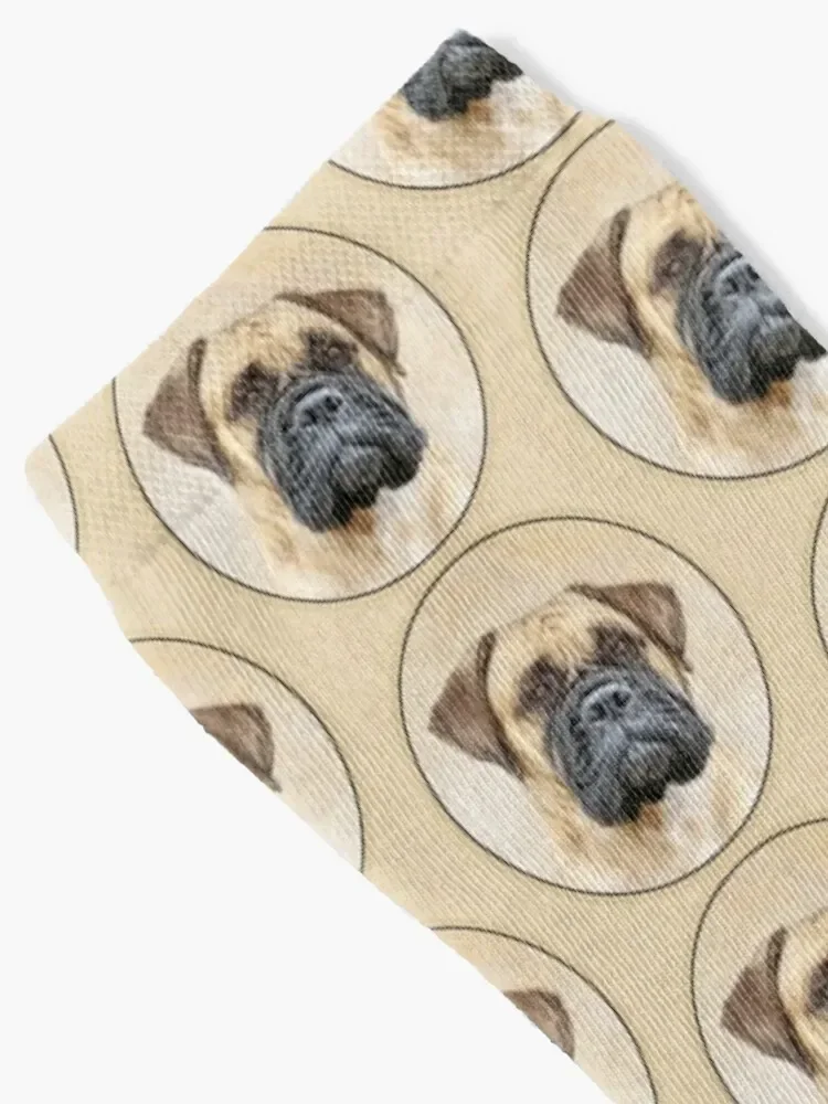 Bullmastiff Painting - Cute Original Dog Art Socks gifts cool Socks For Girls Men's