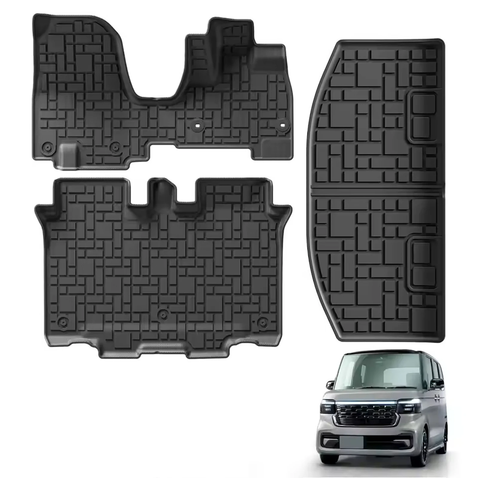 for 2023-2025 Honda N-BOX JF5 JF6 Car Floor Mats Cargo Liner Trunk Mat Auto Accessories TPE Waterproof Foot Pad Protective Mat