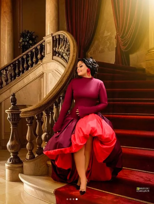 Robe de bal 2 couleurs, rouge bordeaux, manches longues, robe de soirée asymétrique en taffetas, drapée sur mesure