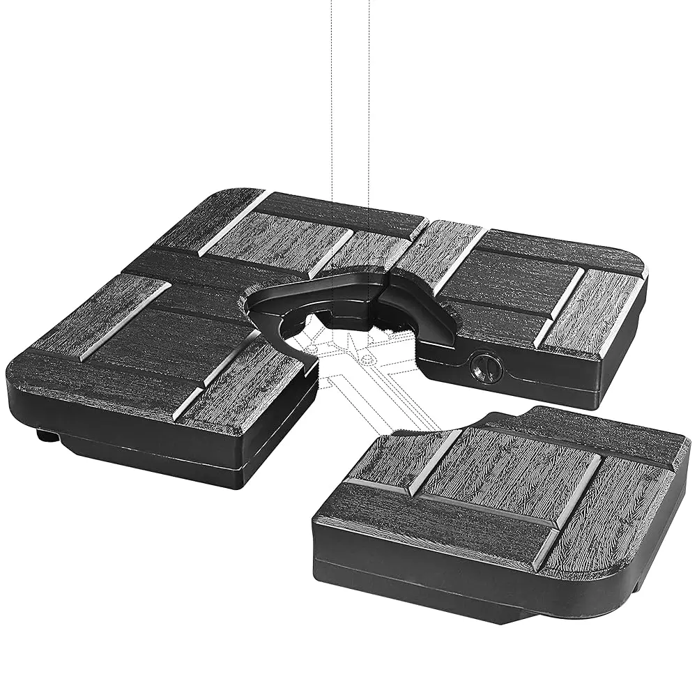

4Pcs Cantilever Umbrellas Heavy Duty, 160Lb Acity Heavy Weight Stand With Easy-Fill Spouts For Water Or Sand For 9-10Ft Patio