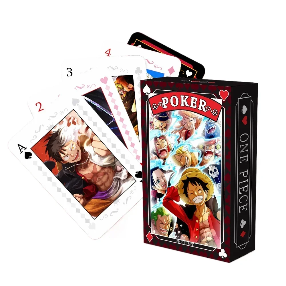 Anime Poker Toy ONE PIECE Game Cards Luffy Zoro Cosplay Hardcover Collection Gift