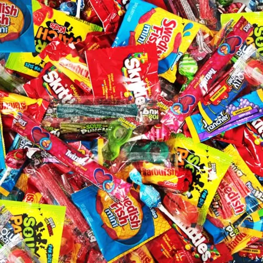 Bulk Candy Mix Variety Pack - 5lb Pack of Individually Wrapped Assorted Sweets for Party Favors Candy Buffets Goodie Bags Gifti