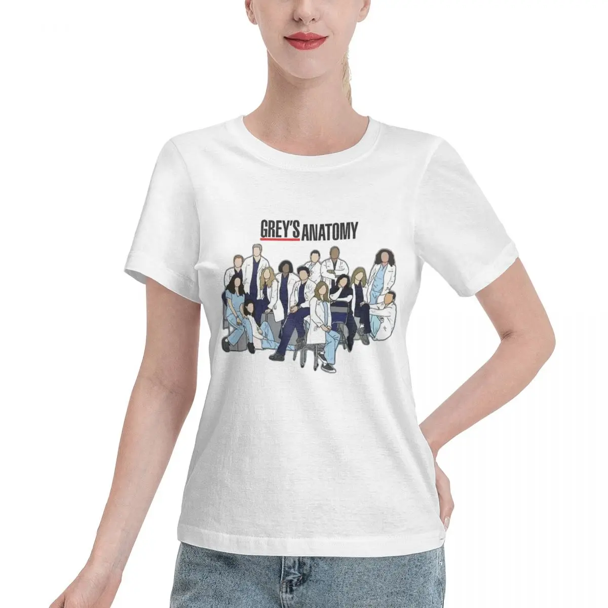 

Футболка Greys Anatomy Seasons, женские футболки с короткими рукавами, одежда с круглым вырезом, хлопковые летние футболки, уличная одежда