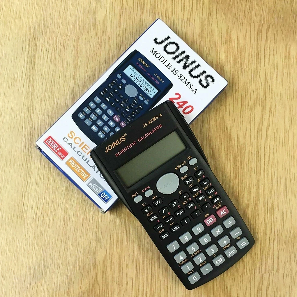 Scientific Calculator 10+2 Digit LCD Display Student Math Tool 240 Calculations Functions Calculator