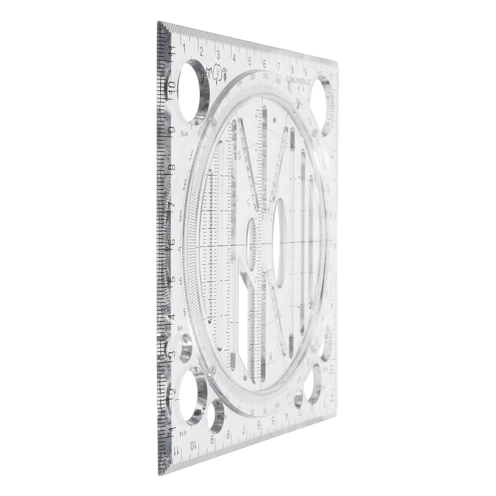 

Multifunctional Plastic Drawing Ruler Geometric Circle Template Stencil for Accurate Engineering School Stationery Drafting