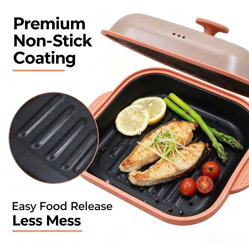 Multi-Functional Special baking Pan, Microwave Oven Frying Pan, Covered baking Pan and Crispifying Pan