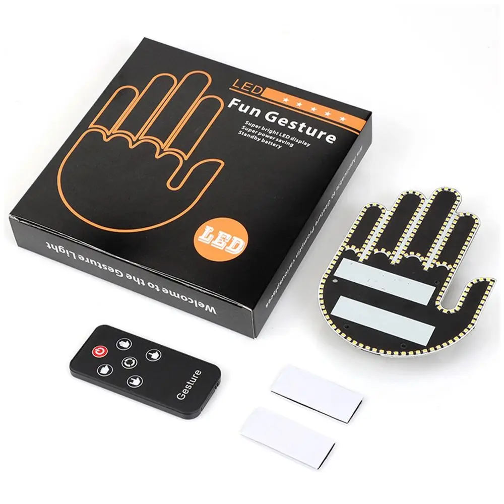 Multi-functional Car LED Finger Lights Male/Female Rear Window Decoration Car Interior Light Interaction Light
