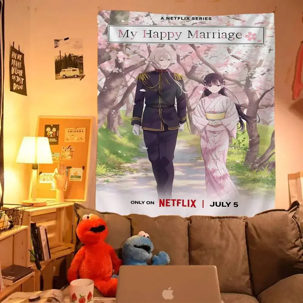 

Anime My Happy Marriage Anime Tapestry Wall Hanging Decoration Household Wall Hanging Home Decor