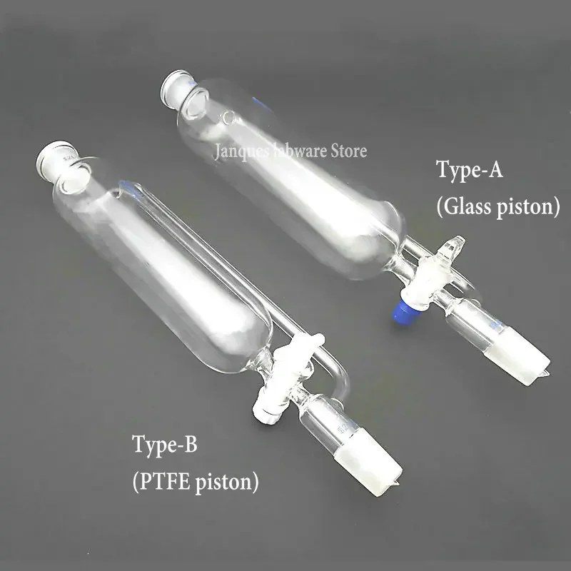 1pcs 25ml to 1000ml Constant Pressure Separating Funnel with Glass or PTFE Piston,Drop Funnel for Extraction experiments