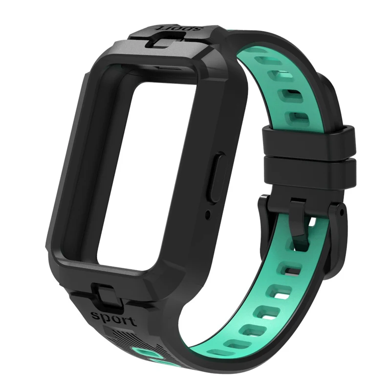 Bandje+hoesje voor Samsung Galaxy Fit 3 Smartwatch, siliconen vervangende bumper shell cover voor Samsung Galaxy Fit 3 band