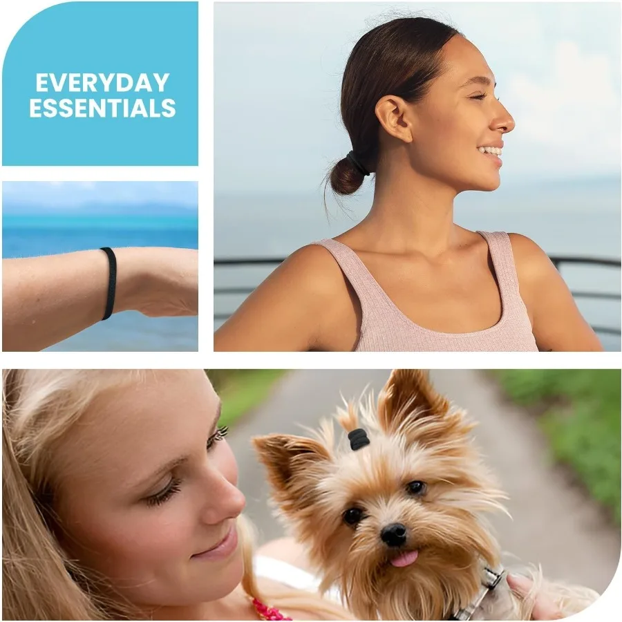 ربطات شعر سلسة من نسيج القماش الناعم أربطة سوداء للنساء والفتيات حامل ذيل حصان كبير مع 100 قطعة 1.6 بوصة Scrunchies Hea #5