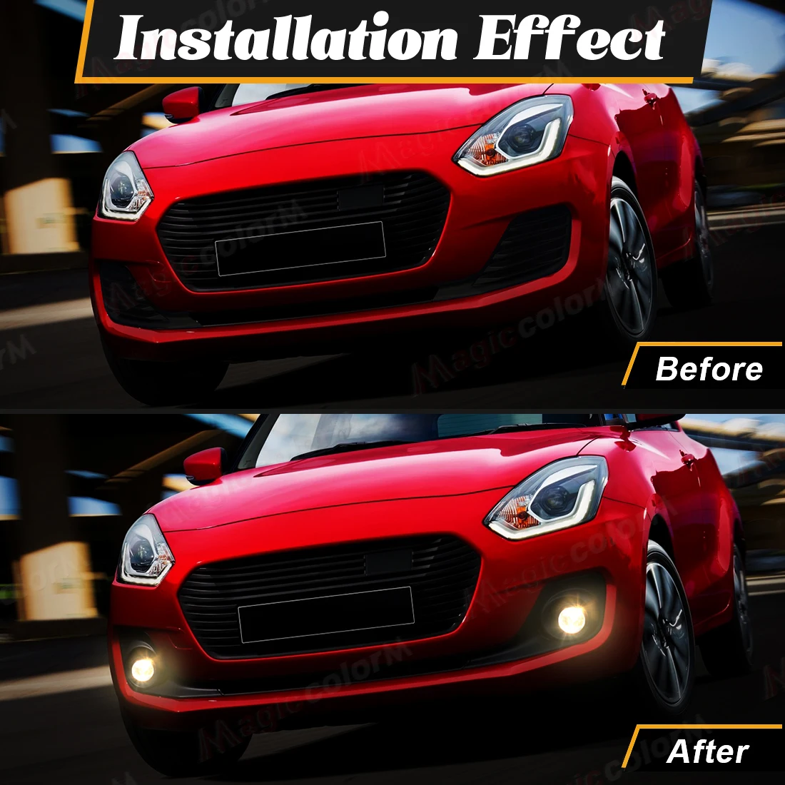 Fog Light Assembly For Suzuki Swift 2018 2019 Foglamps Front Bumper Driving Headlight with Cover Wire Harness Kit Accessories view 6