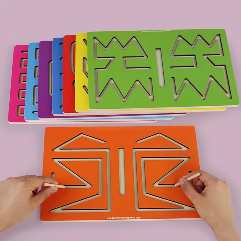 

Fun Learning Puzzle Toy for Kids: Wood-Based, Improves Right and Left Brain Function, Enhances Motor Control