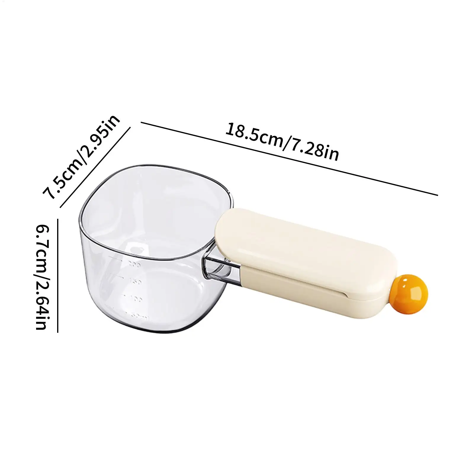 Baking Measuring Cup With Bag Clip Kitchen Portioning Tool Multipurpose Measuring Cup For Home Apartment Restaurant Cafe Bakery