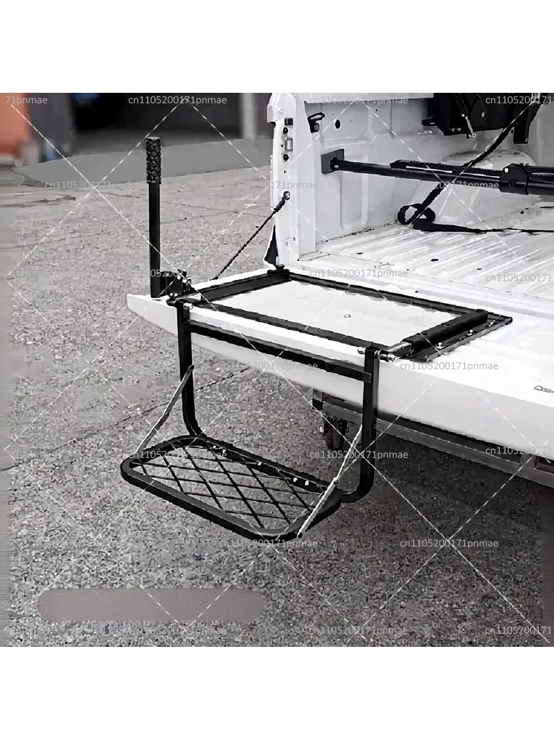 Heavy Duty Pickup Truck Tailgate Ladder for Easy Bed Access, Foldable Trunk Step Ladder