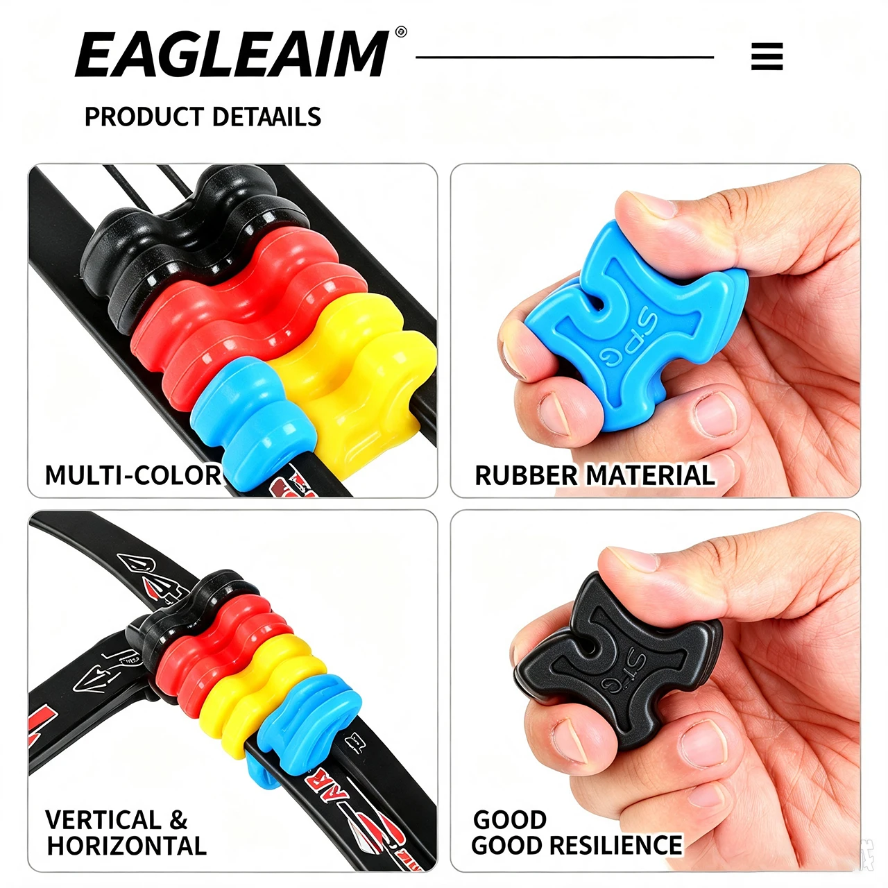 EAGLEAIM Rubber Darts Shape Bow Limb Damper Vibration Shock Absorber for Compound Bow Archery Hunting Shooting Accessor