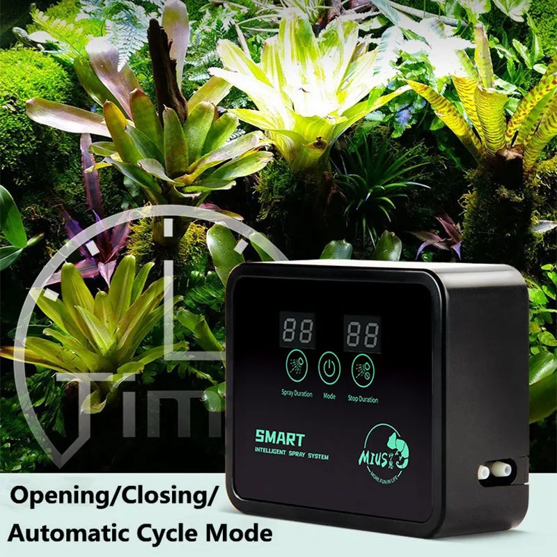 Intelligent Reptile Fogger Electronic Humidifier Timer Automatic Mist System Rainforest Water Spray Control Sprinkler Terrariums