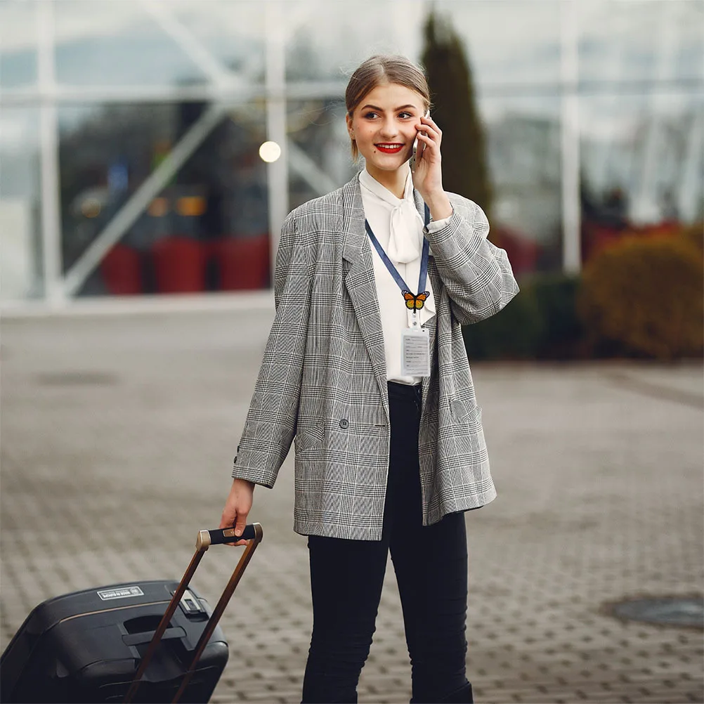 

4Pcs Colorful Butterfly Retractable Badge Holders Multi-Function Name Tag Clips Lightweight Work Badge Buckles for Nurse Doctor