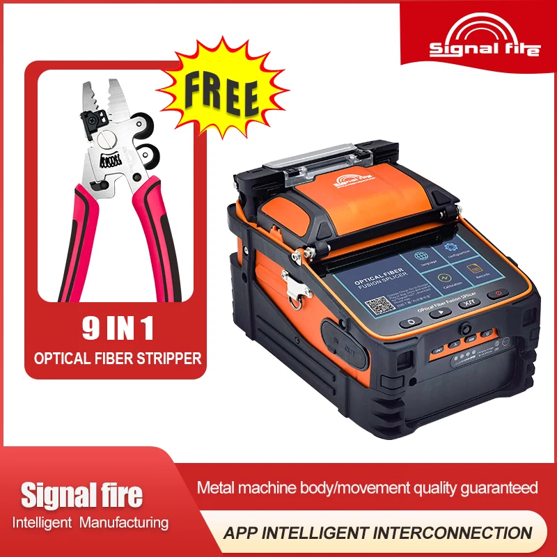 2025 الأصلي AI-9 إشارة آلة الربط الانصهار جهاز الربط متعدد اللغات FTTH آلة الربط 6 موتور 5S آلة الربط
