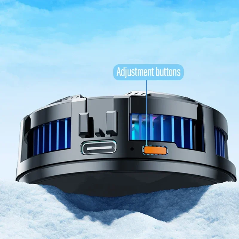 Caricabatterie wireless magnetici di raffreddamento Ventola universale con clip posteriore per radiatore per telefono cellulare per IPhone 15 14 13 12 Pro Max Samsung Xiaomi