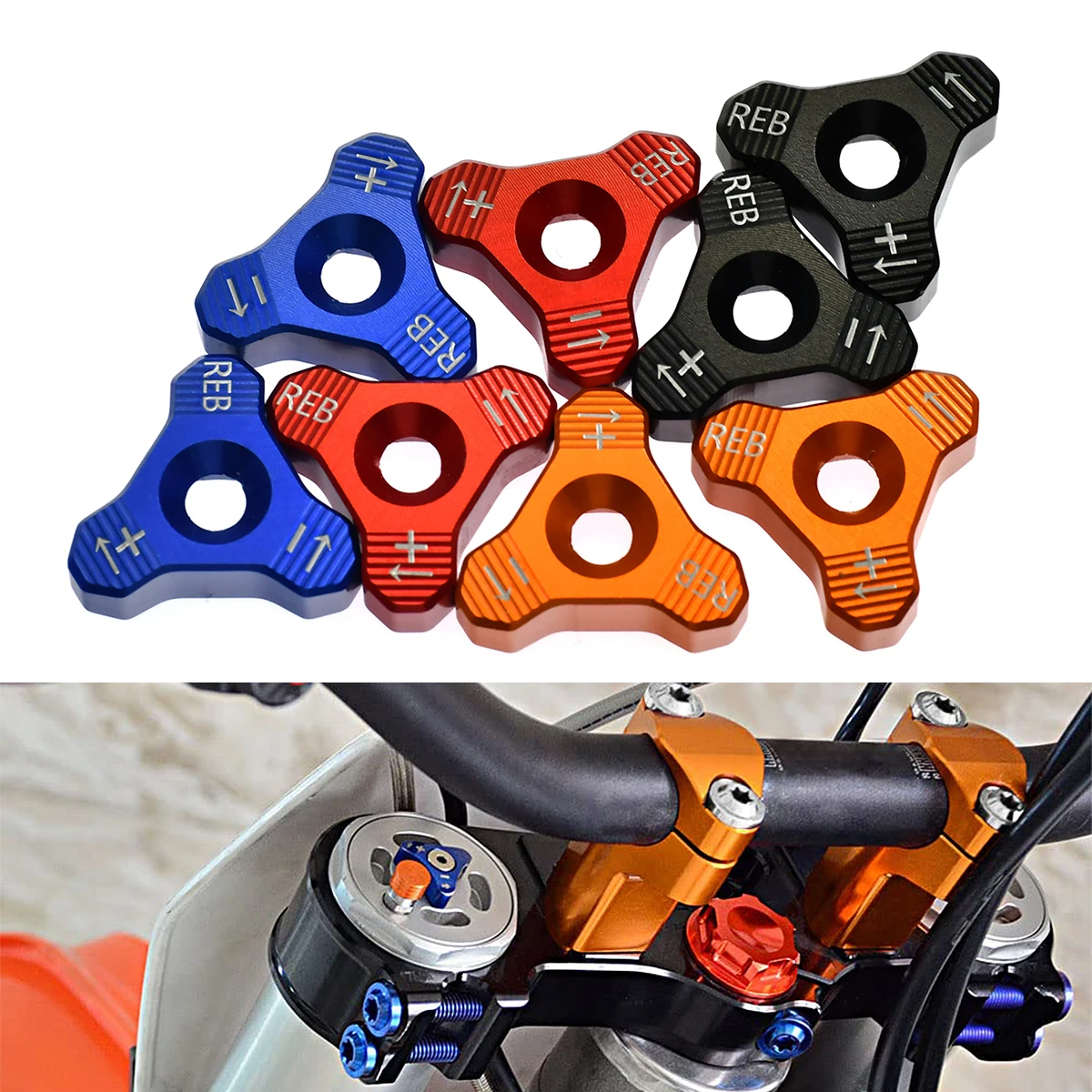 SUPERMOTO SMC ENDURO 690 WP48MM Forks Front Shock Absorber Knob Adjuster For KTM SX SXF EXC XCW 125 150 200 250 300 350-530