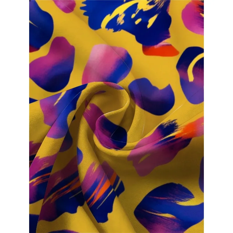 Summer Men's Matching Shirt And Shorts Set Printed Pattern Comfortable Soft Fabric Ideal For Beach Outings Backyard Gatherings view 5