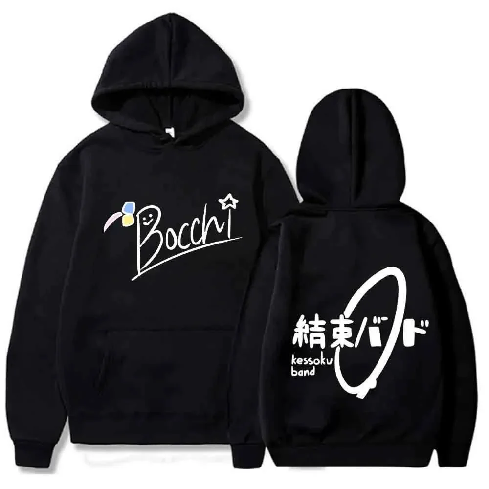 Bochi Rock style casual men's and women's fashion and leisure hooded sweatshirt. Spring and autumn model. Printed knitted shirt.