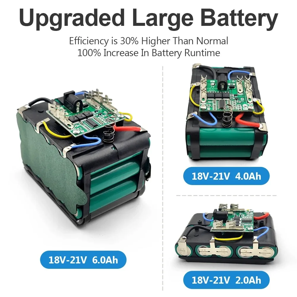 RDDSPON Rechargeable Li-lon Battery 6.0Ah 4.0Ah 2.0Ah For Makita Power Tools Replacement Electric Tools Lithium Ion Battery 21V