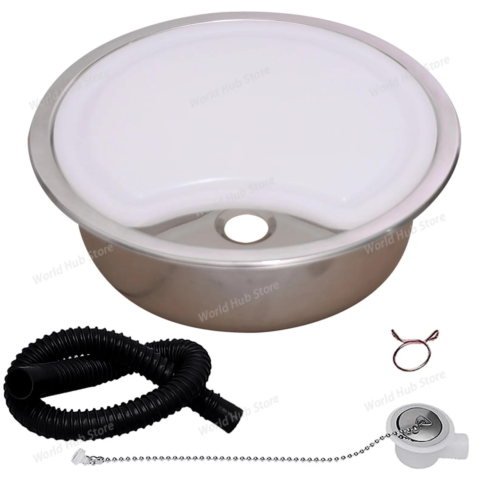 

RV Square Small Sink with Cutting Board Cutting Board Hidden Sink RV Kitchen Sink 304 Stainless Steel