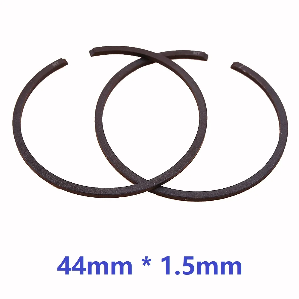 2Pcs/lot 44mm x 1.5mm Piston Rings Fit Husqvarna 49 42 51 55 246 345 350 340 346 351 353 Jonsered 2150 CS2150 Chainsaw Parts