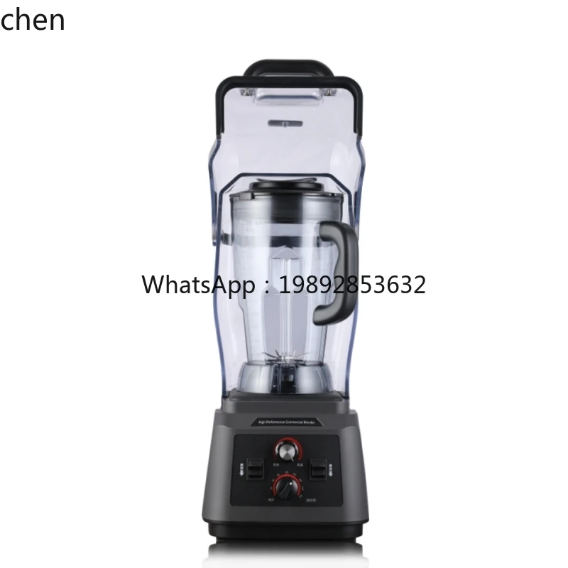 صانع حليب الصويا التجاري مع غطاء عازل للصوت، خلاط ذو سعة كبيرة، مؤقت، طحن طازج، بدون بقايا