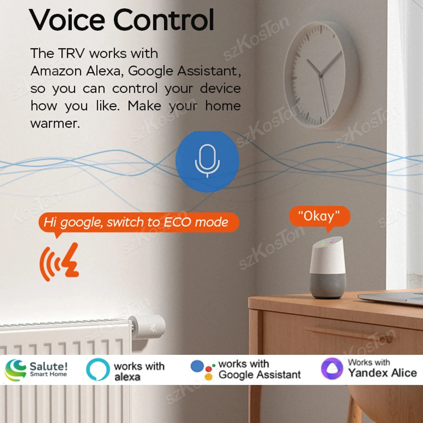 ZigBee Thermostatic Radiator Valve eWeLink APP Wireless Remote Heating Temperature Controller Alexa Google Alice Voice Control