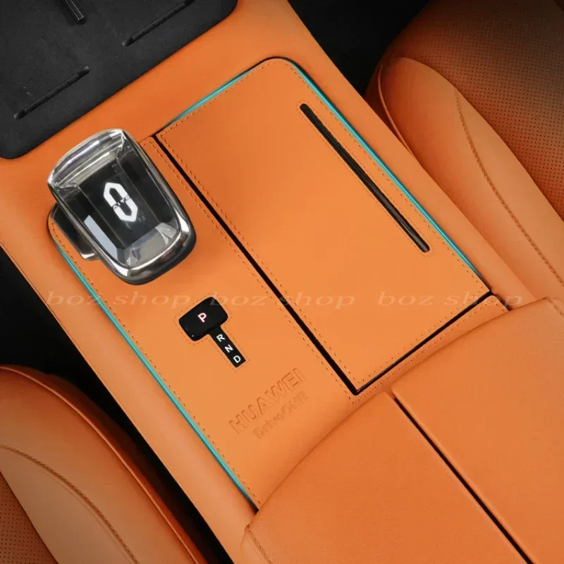 For AITO M7 Car Center Control Gear Shift Panel Cover Decorative Stickers Decoration Car Interior Refit Parts Accessories