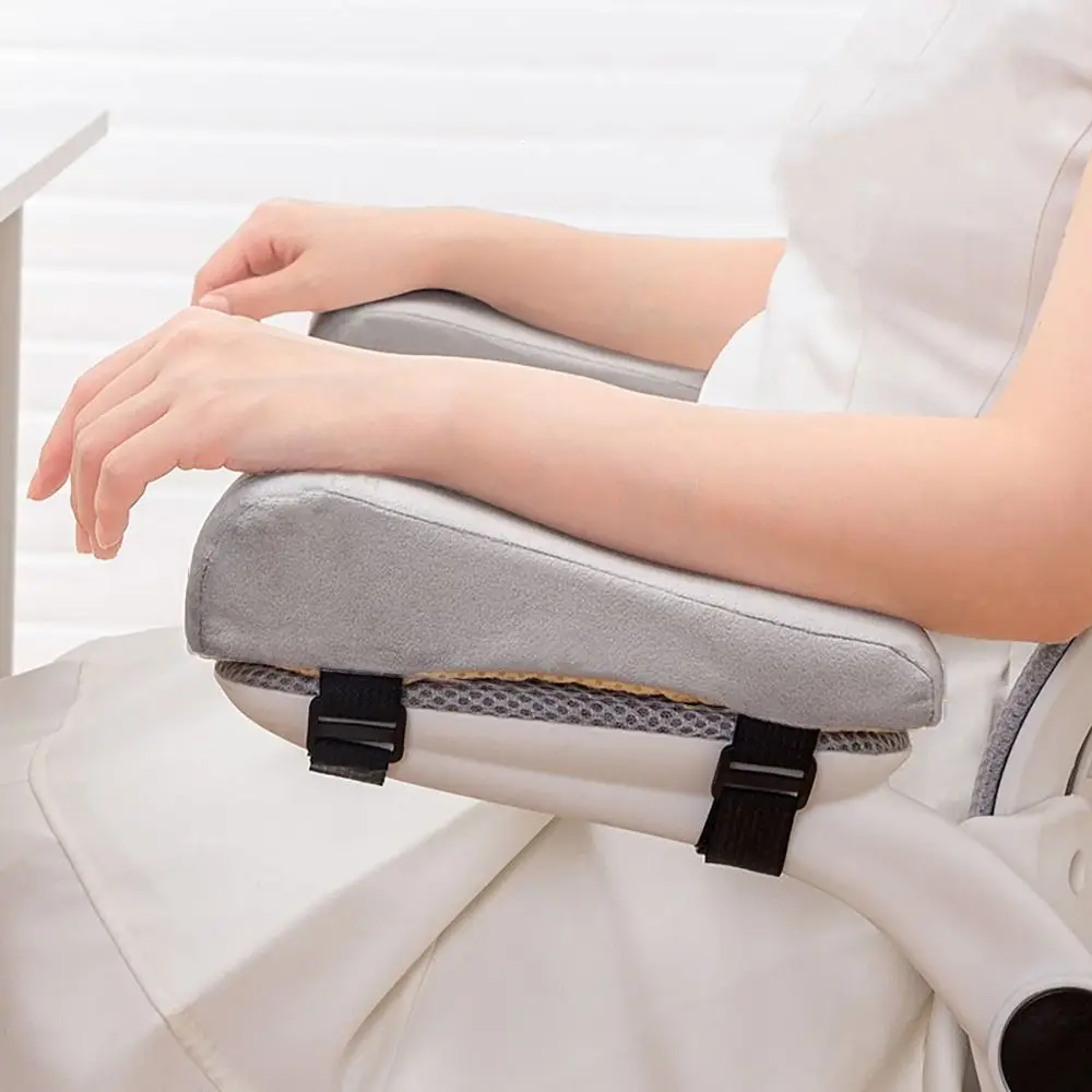 

1Pair Soft Chair Armrest Pad with Adjustable Straps Non-Slip Chair Elbow Pillows Pad Comfortable Chair Armrest Cushion Home