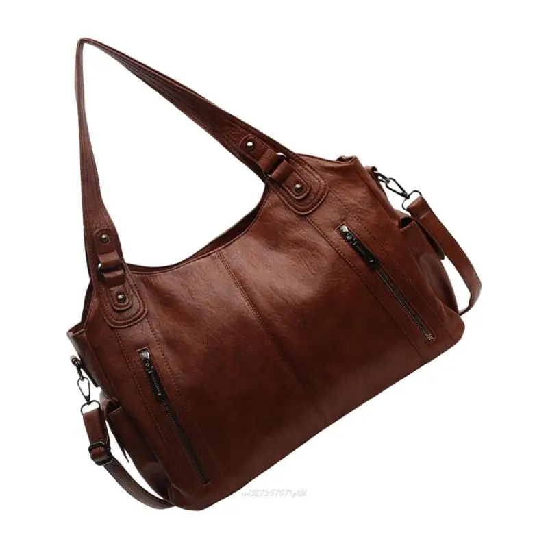 

X5XA Summer Bag Womens Shoulder Bag PU Leather Armpit Bag Stylish Handbag for Everyday Travel