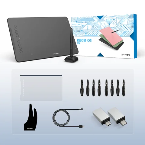 XPpen Deco 01 V3 графический планшет черный