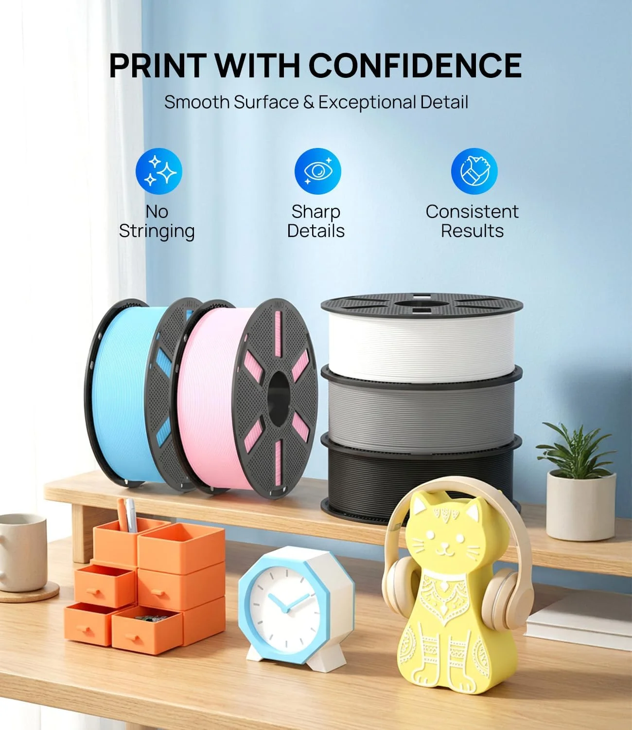 JAYO 4.4KG 3D PLA Printer Fila - Pla Filament 1.75Mm 评论和价格