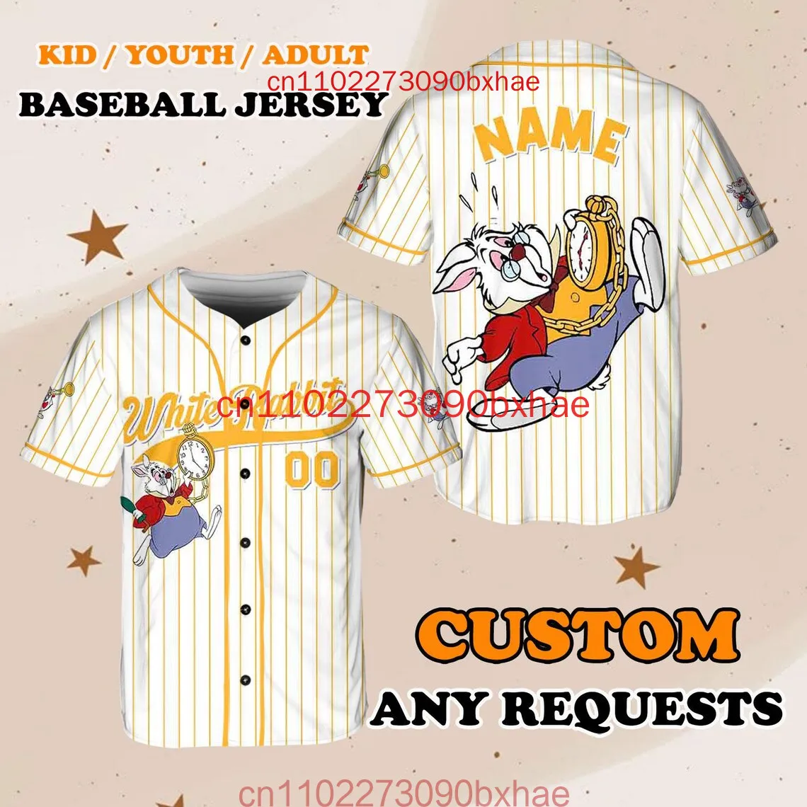 อลิซในแดนมหัศจรรย์แมดแฮตเตอร์เบสบอลเจอร์ซีย์ที่กำหนดเองดิสนีย์ฮาโลวีนเด็กและผู้ใหญ่กีฬาเบสบอลเสื้อยืด
