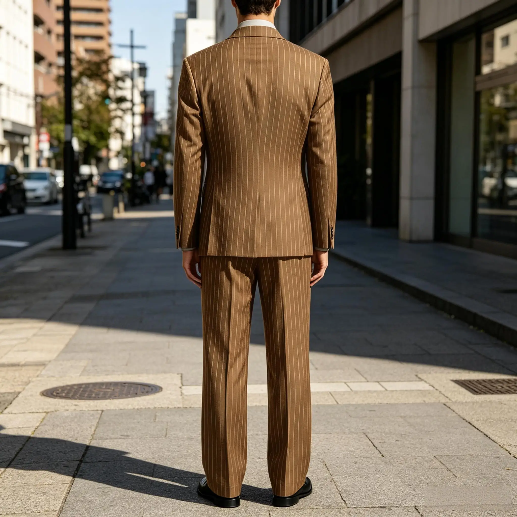 Traje de hombre de doble botonadura con rayas, 2 piezas, solapa con muescas, blazer formal y pantalón, estilo vintage para negocios, bodas, fiestas, graduaciones y cenas.