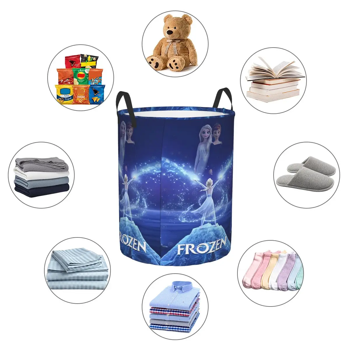 Frozen Elsa Princess Clothes Storage Basket Box Organizer Bins for Game Room