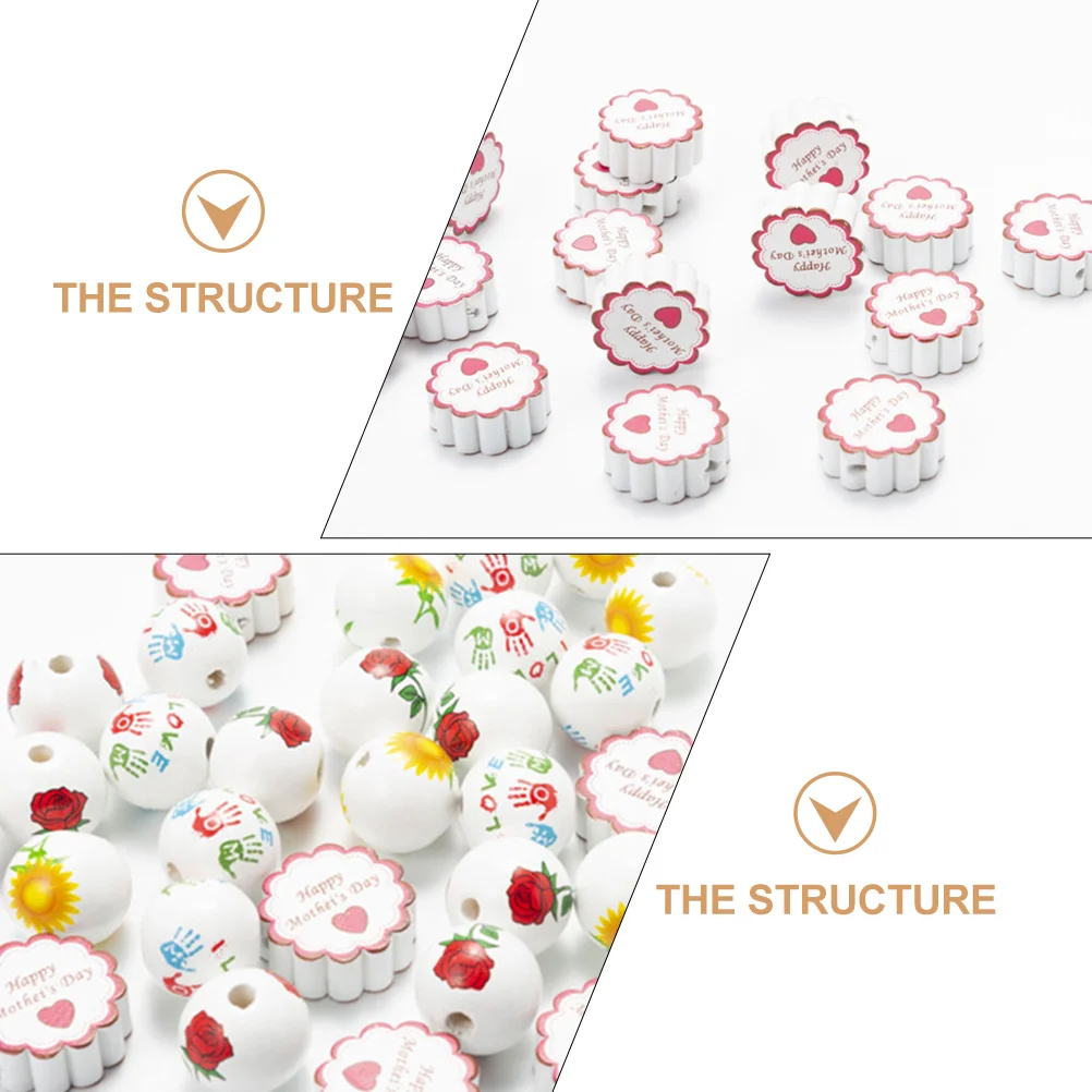 

40 шт. деревянные бусины, безопасные прочные принадлежности для рукоделия, ювелирные изделия, декоративные бусины для подарков ручной работы, материал для изготовления ювелирных изделий