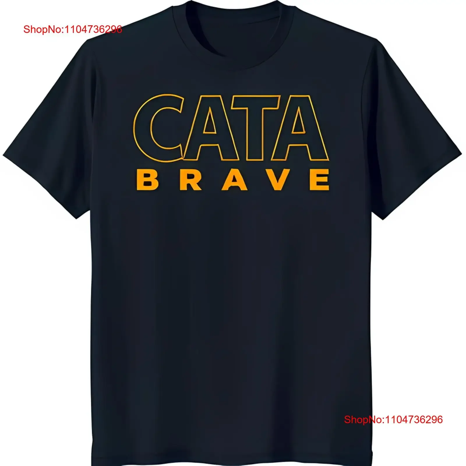 

Жирная черная футболка с ярким «CATA BRAVE», дышащая хлопковая винтажная стираная уличная одежда, удобная дизайнерская одежда, мода