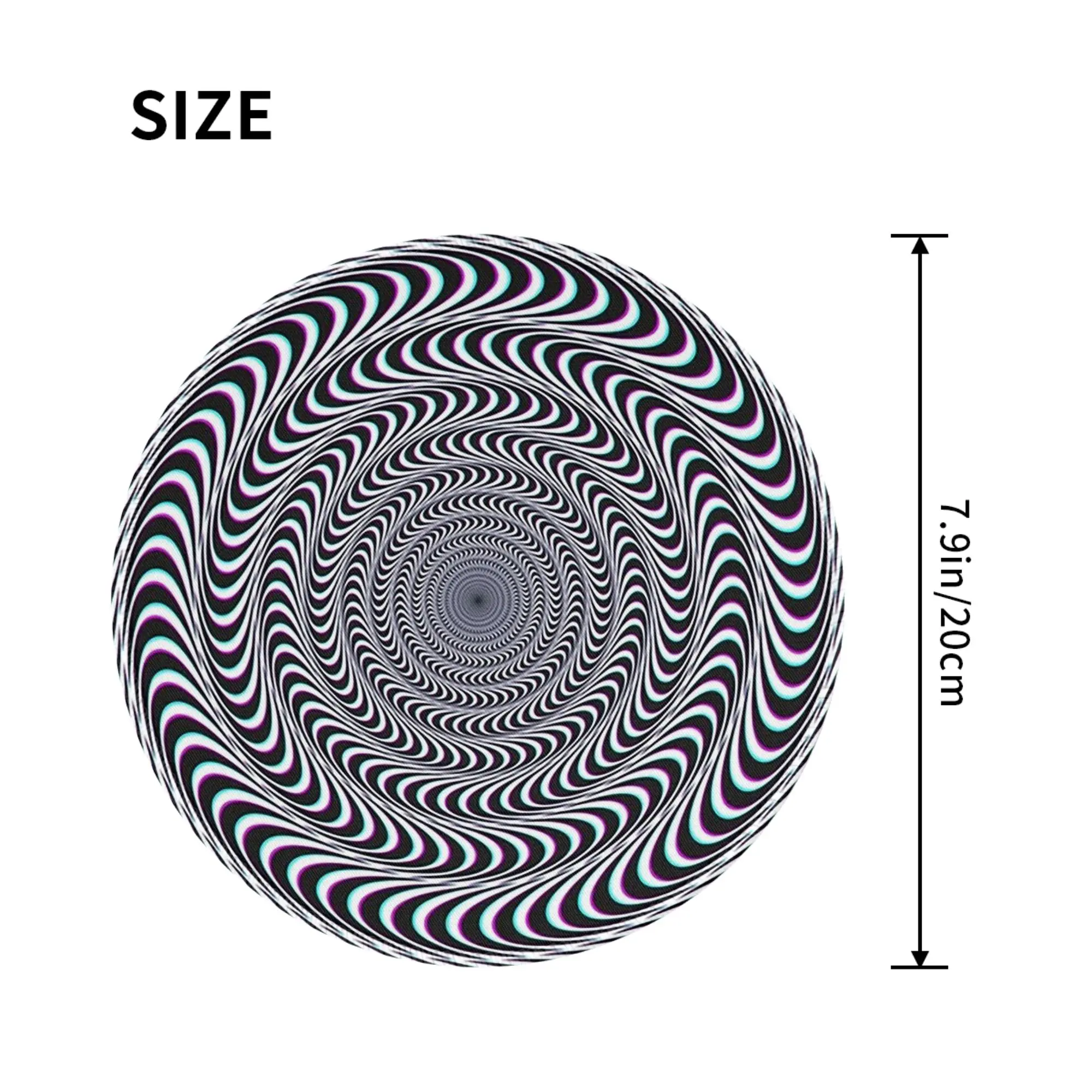 Amazing Hypnotic Optical Illusion Hypnotic Psychedelic Spiral Mouse Pad Computer Keyboard Mouse Mat Laptop Desk Mat Table Mats