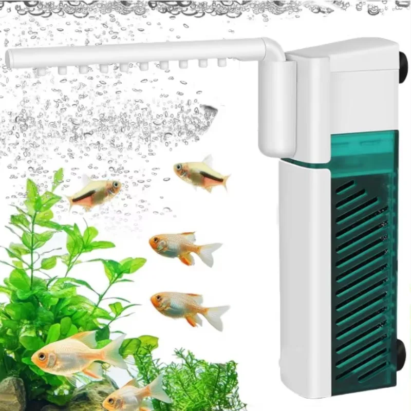 

New ultra-quiet flow aquarium filter diving power filter with biochemical sponge rainwater aeration for fish tanks