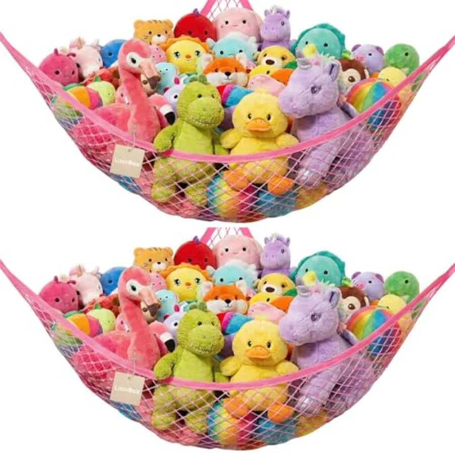 Stuffed Animal Net Hammock for Plushie Toys, Stuffed Animal Hammock Corner for'Room Decor, Ideas for Organizing Stuffy Collecti