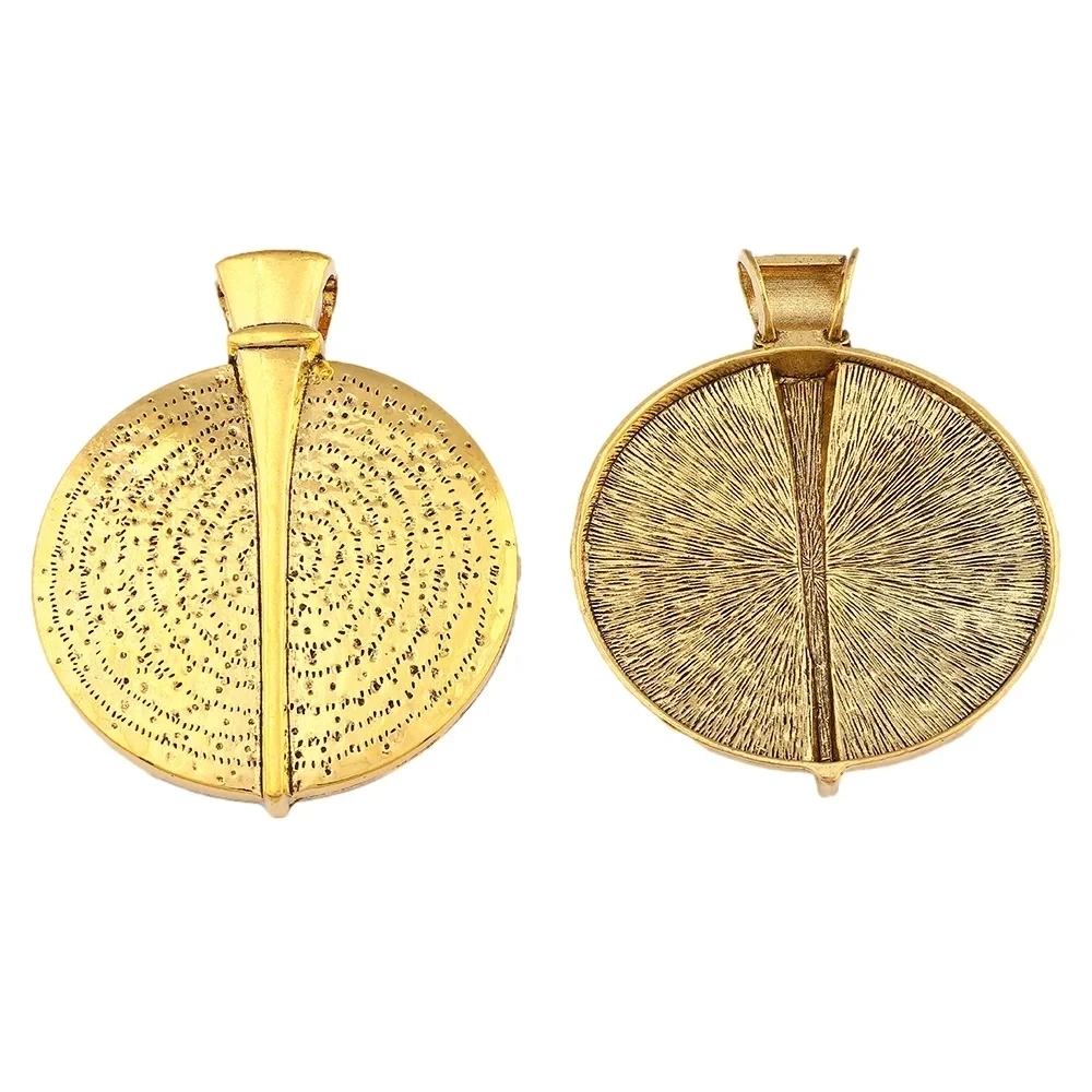 2pcs Bohemia Large Medallion Round Charms Pendants for DIY Necklace Jewelry Making Findings 84x67mm