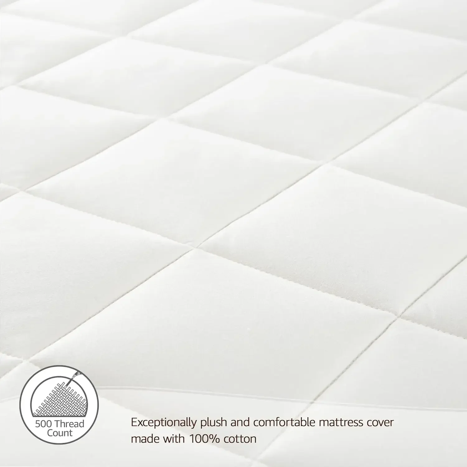 Organics Luxury Quilted Mattress Pad - Exquisite Softness 100% Organic Cotton Mattress Protector - Fairtrade, GOTS Certi