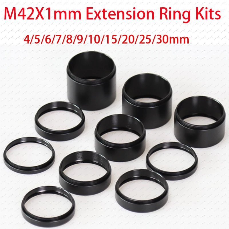 4/5/6/7/8/9/10/15/20/25/30mm Astronomical Telescope T2 Extension Tube M42x1mm Mounting Thread Adapter Ring M42 To M42 Extenders